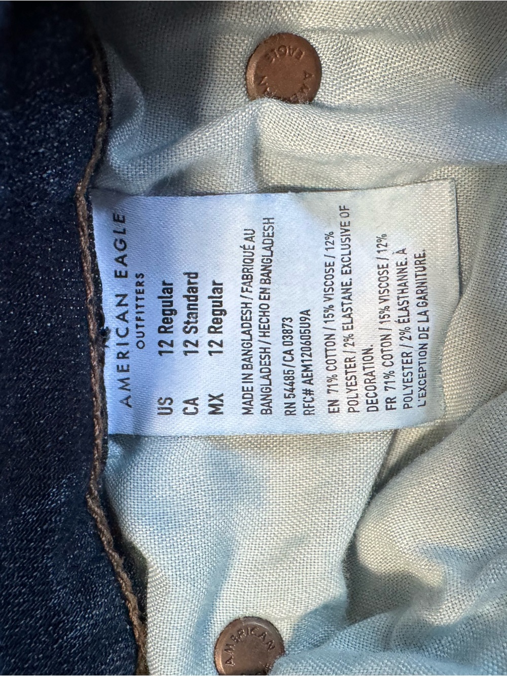 American Eagle Outfitters Dark Indigo Flare Jeans - Picture 6 of 6